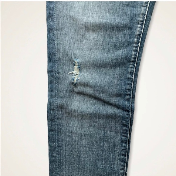 7 for all Mankind Distressed Straight Leg Jeans - Picture 5 of 11